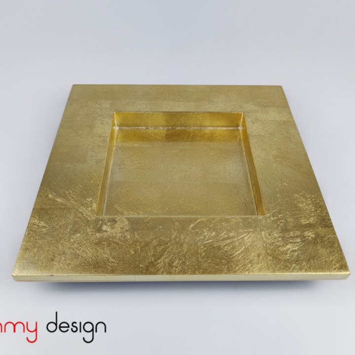 Gold square lacquer tray - size S/ 23cm